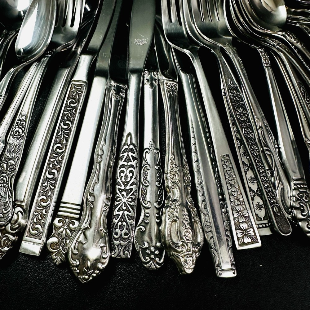 40 Vtg Stainless Flatware Mismatched Japan EKCO National Interpur Oneida Mixed - Picture 2 of 16